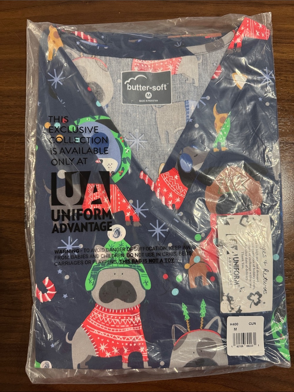 Winter Dogs Scrub Top